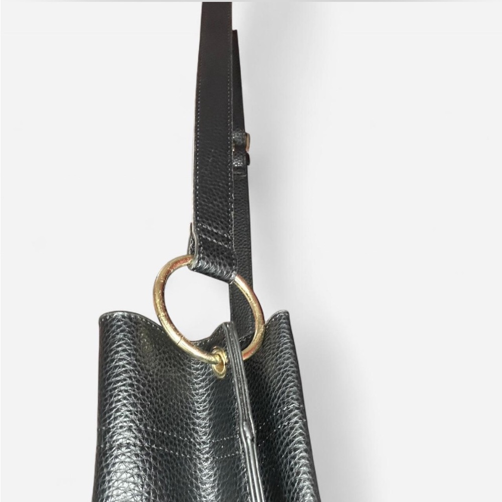 SOLD Steve Madden Black Shoulder Bag with Gold Accents - Picture 8 of 8